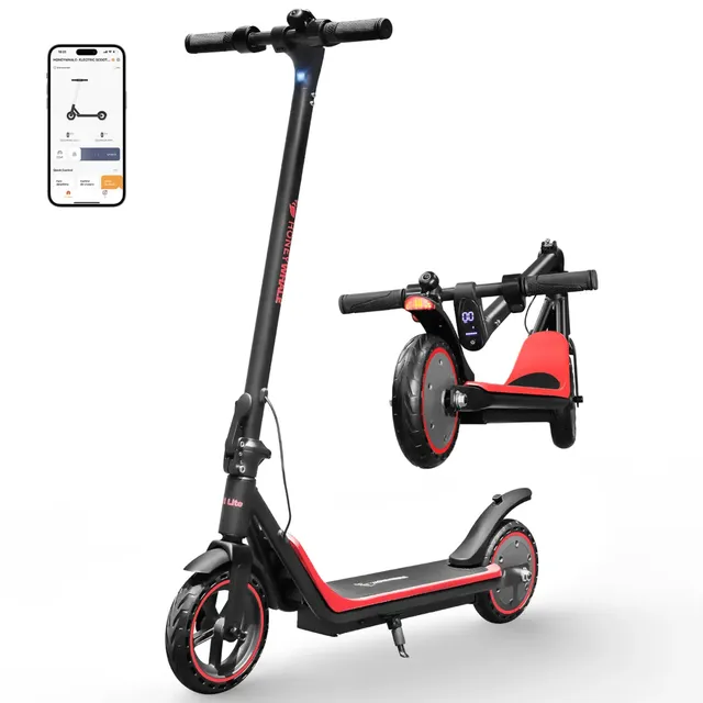 Patinete Elétrico Honeywhale M1 Lite, Com Bluetooth E Pneus Sólidos De 8.5 Preto-vermelho