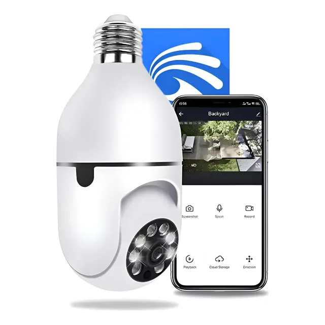 Câmera Lâmpada De Segurança Wifi Ip App Yoosee Visão Noturna Câmera Lâmpada De Segurança Wifi
