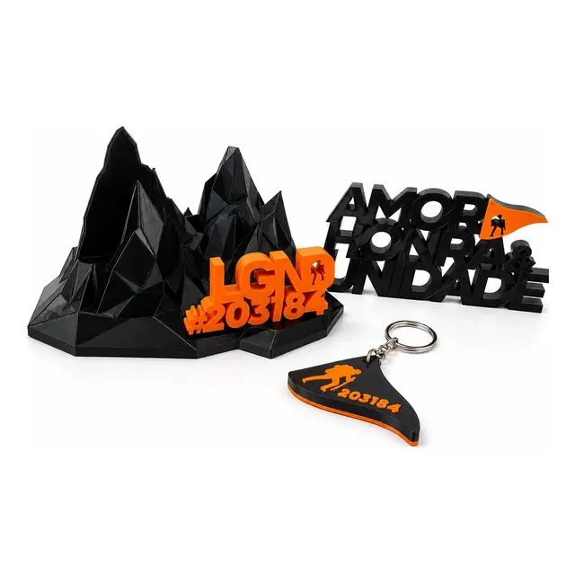 Kit Legendários - Montanha + Ahu + Chaveiro + Número Legend